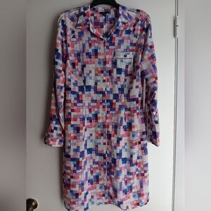 ❤️Colorful Geometric Patterned Shirt Dress